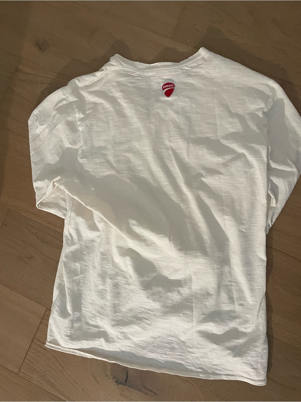 Vintage white Ducati puma Henley Top - Picture 3 of 3